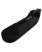 Canapé modulable Gauche Chiara 6 places noir - 412x124x74 cm