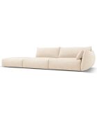Canapé Gauche Clau 4 places beige clair - 286x100x85 cm