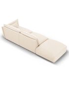Canapé Gauche Clau 4 places beige clair - 286x100x85 cm