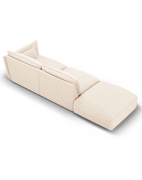 Canapé Gauche Clau 4 places beige clair - 286x100x85 cm