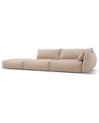Canapé Gauche Clau 4 places beige - 286x100x85 cm
