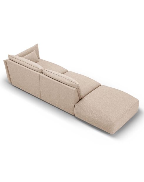 Canapé Gauche Clau 4 places beige - 286x100x85 cm