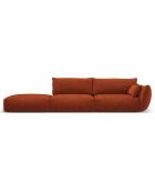 Canapé Gauche Clau 4 places terracotta - 286x100x85 cm
