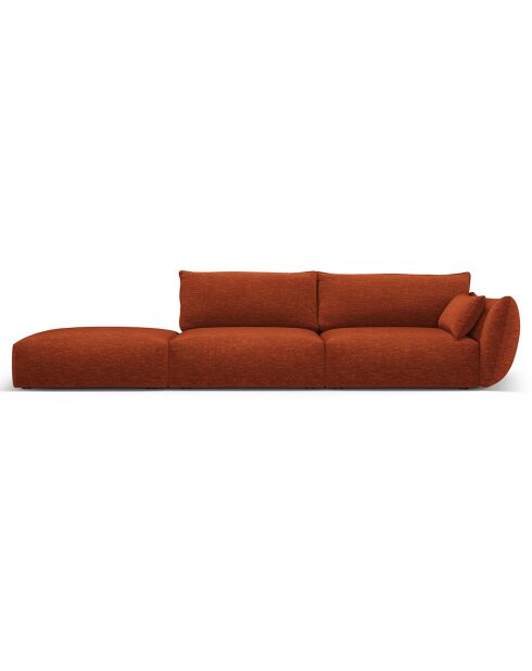 Canapé Gauche Clau 4 places terracotta - 286x100x85 cm