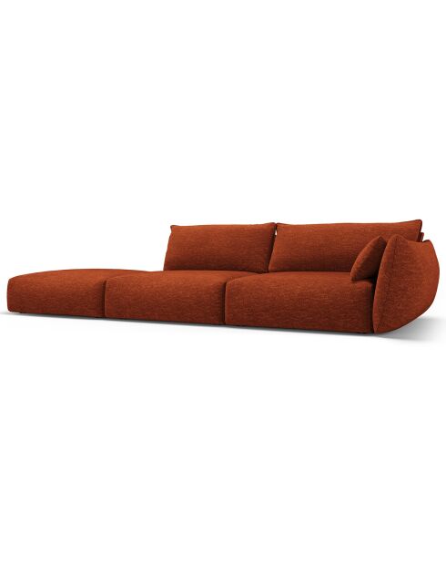 Canapé Gauche Clau 4 places terracotta - 286x100x85 cm