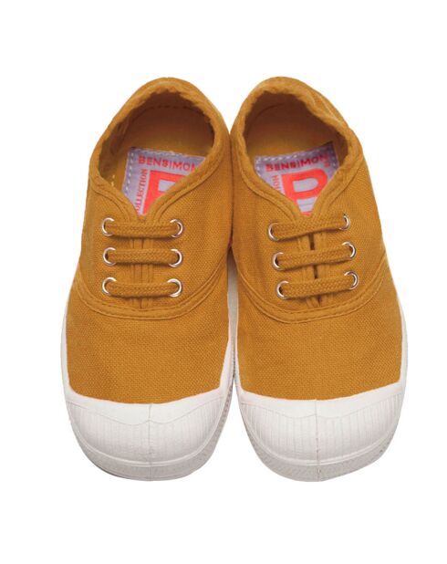 Oeko-tex® saffraan-gecertificeerde katoenen tennisschoenen met veters