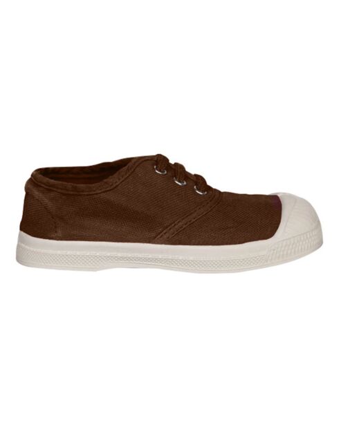 Scarpe da tennis stringate in cotone certificato Oeko-tex® Chestnut
