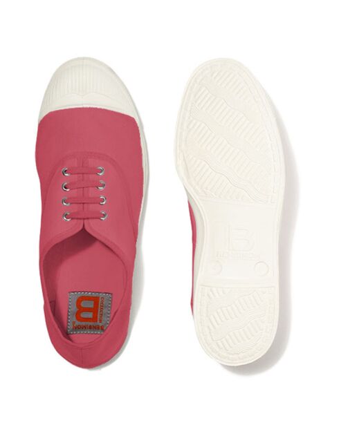 Oeko-Tex® Tennisschuhe mit Schnürung aus Baumwolle in Rouge-Qualität