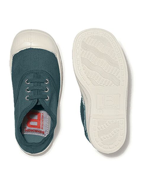 Oeko-tex® oranje gecertificeerde katoenen tennisschoenen met veters