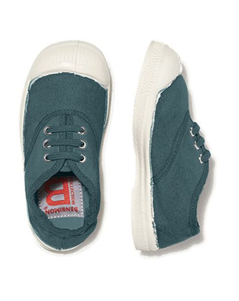 Oeko-tex® oranje gecertificeerde katoenen tennisschoenen met veters