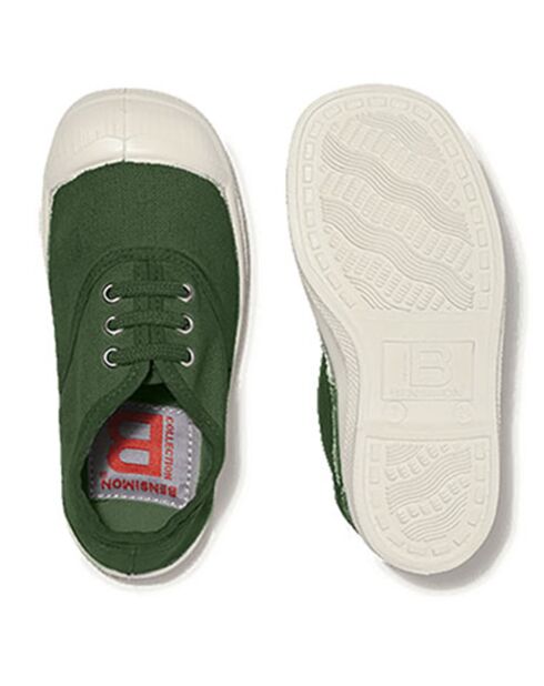 Khakifarbene Oeko-Tex® -zertifizierte Tennisschuhe aus Baumwolle