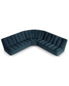 Canapé d'angle modulable Symétrique Moni 6 places bleu - 284x284x91 cm