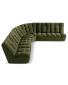 Canapé d'angle modulable Symétrique Moni 6 places vert - 284x284x91 cm