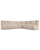 Canapé d'angle modulable Symétrique Moni 6 places beige - 284x284x91 cm