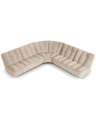 Canapé d'angle modulable Symétrique Moni 6 places beige - 284x284x91 cm