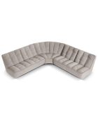 Canapé d'angle modulable Symétrique Moni 6 places gris clair - 284x284x91 cm