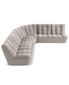 Canapé d'angle modulable Symétrique Moni 6 places gris clair - 284x284x91 cm