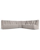 Canapé d'angle modulable Symétrique Moni 6 places gris clair - 284x284x91 cm
