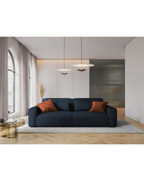 Canapé modulaire Lina 4 places bleu foncé - 248x117x78 cm