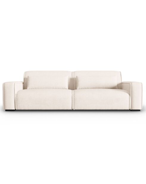 Canapé modulaire Lina 4 places beige clair - 248x117x78 cm