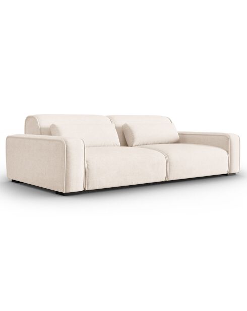 Canapé modulaire Lina 4 places beige clair - 248x117x78 cm