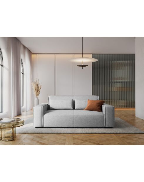 Canapé modulaire Lina 3 places gris - 192x117x78 cm