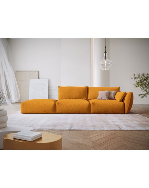 Canapé Gauche Clau 4 places jaune - 286x100x85 cm
