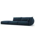 Canapé Gauche Clau 4 places bleu roi - 286x100x85 cm