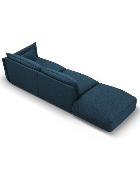 Canapé Gauche Clau 4 places bleu roi - 286x100x85 cm