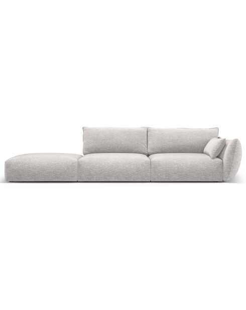Canapé Gauche Clau 4 places gris clair - 286x100x85 cm