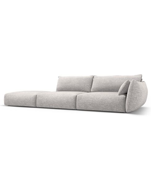 Canapé Gauche Clau 4 places gris clair - 286x100x85 cm