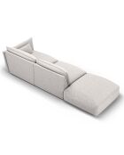 Canapé Gauche Clau 4 places gris clair - 286x100x85 cm