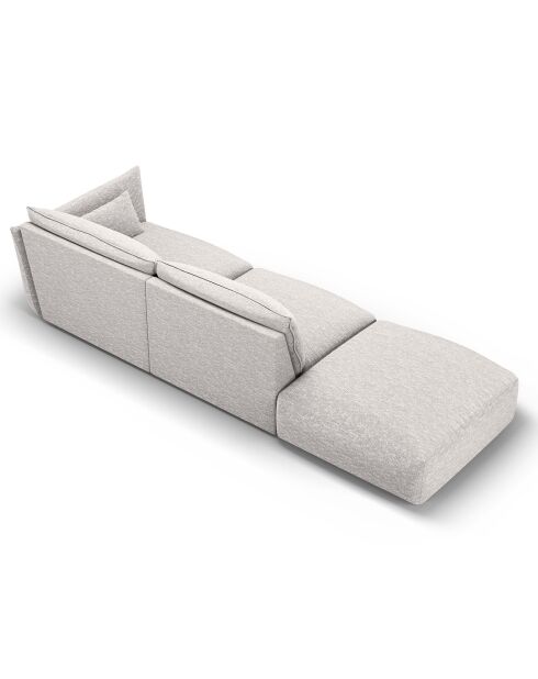 Canapé Gauche Clau 4 places gris clair - 286x100x85 cm