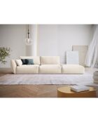 Canapé Droit Clau 4 places beige clair - 286x100x85 cm