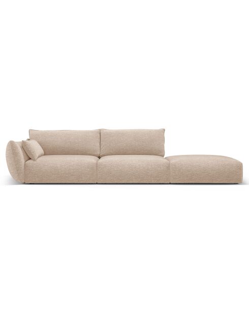 Canapé Droit Clau 4 places beige - 286x100x85 cm