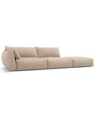 Canapé Droit Clau 4 places beige - 286x100x85 cm