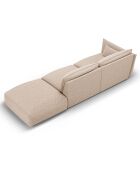 Canapé Droit Clau 4 places beige - 286x100x85 cm