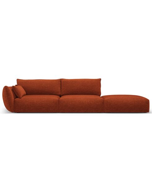 Canapé Droit Clau 4 places terracotta - 286x100x85 cm