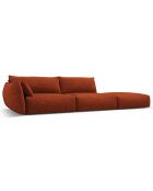 Canapé Droit Clau 4 places terracotta - 286x100x85 cm