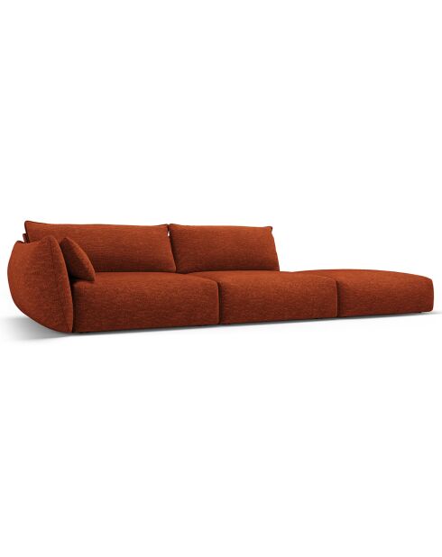 Canapé Droit Clau 4 places terracotta - 286x100x85 cm