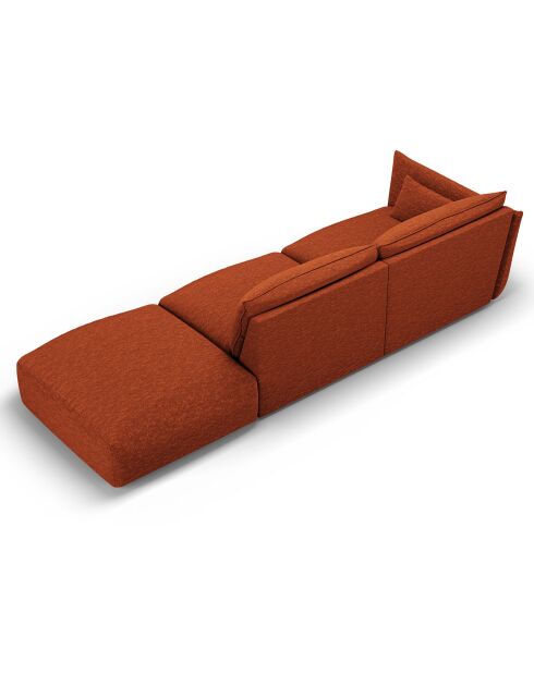 Canapé Droit Clau 4 places terracotta - 286x100x85 cm