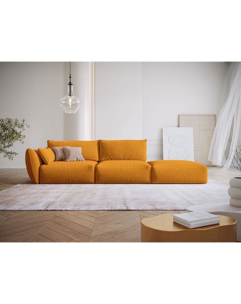 Canapé Droit Clau 4 places jaune - 286x100x85 cm