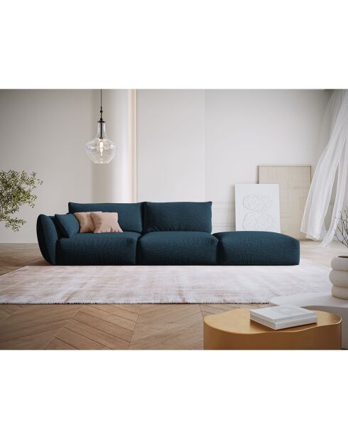 Canapé Droit Clau 4 places bleu roi - 286x100x85 cm