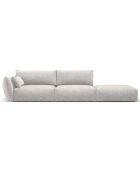 Canapé Droit Clau 4 places gris clair - 286x100x85 cm