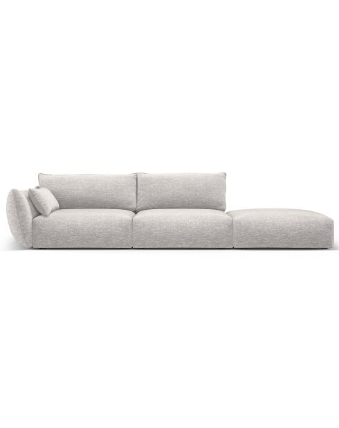 Canapé Droit Clau 4 places gris clair - 286x100x85 cm