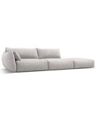 Canapé Droit Clau 4 places gris clair - 286x100x85 cm