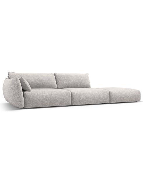 Canapé Droit Clau 4 places gris clair - 286x100x85 cm