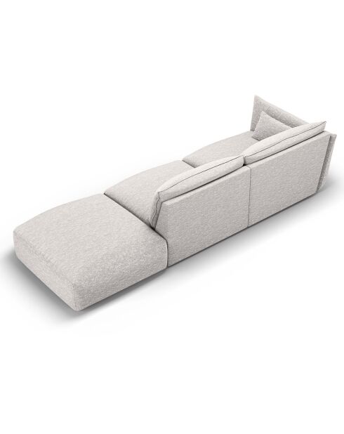 Canapé Droit Clau 4 places gris clair - 286x100x85 cm