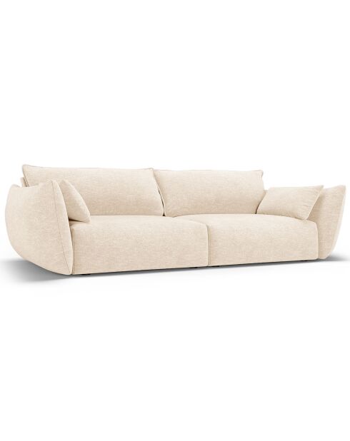 Canapé Clau 3 places beige clair - 208x100x85 cm