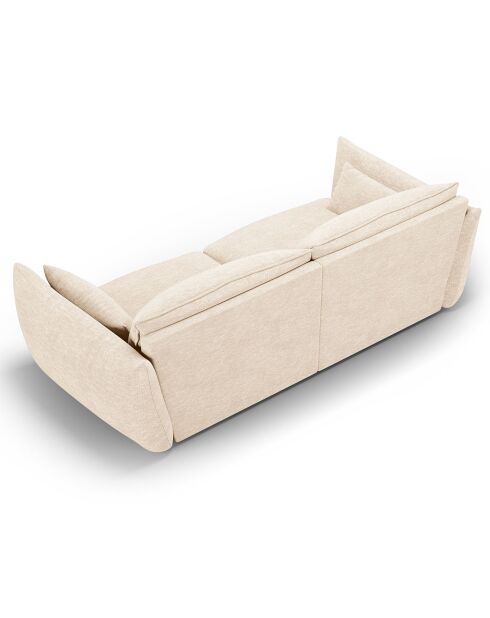 Canapé Clau 3 places beige clair - 208x100x85 cm